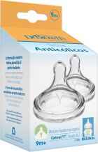 Opcje Preemie Flow Silikonowe smoczki szerokie Y 9M+ 2 sztuki
