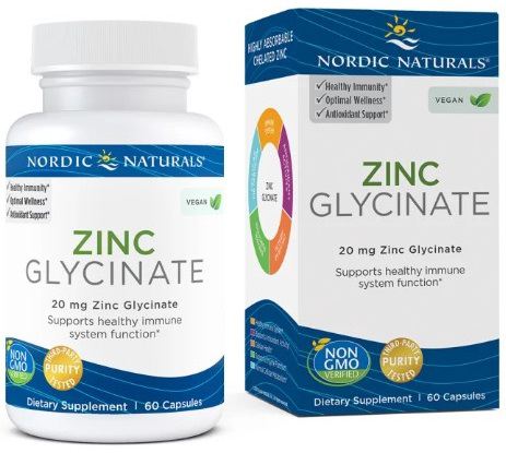 Glicynian Cynku 20mg 60 kapsułek