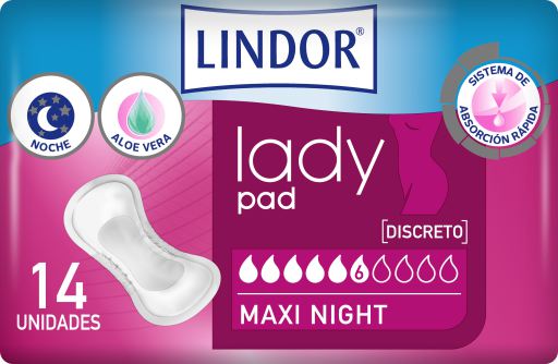 Lady Pad Maxi Night 6 Kropli 14 Jednostek