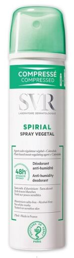 SVR Dezodorant przeciw wilgoci w sprayu roślinnym Spirial 48H 75 ml