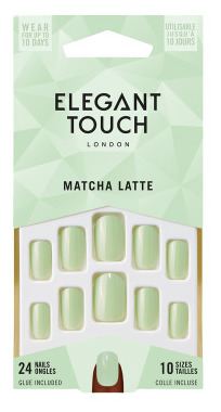 Sztuczne Paznokcie Migdałowe Matcha Latte 24 szt.