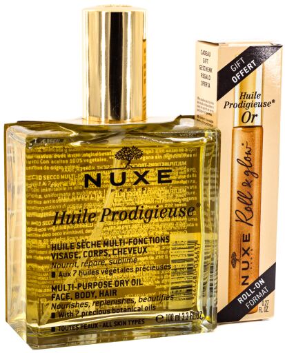 Huile Prodigieuse 100 ml + Roll &amp; Glow 8 ml