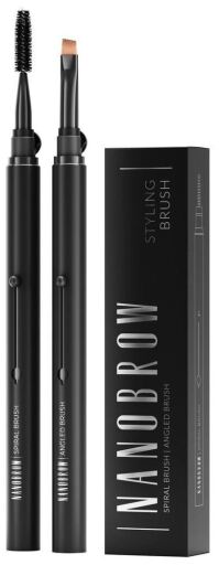 Nanobrow Pędzle kątowe + zestaw pędzli spiralnych