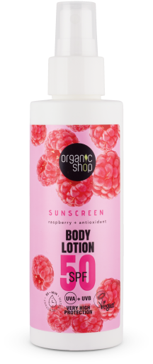 Balsam do ciała z filtrem przeciwsłonecznym i maliną SPF 50 150 ml