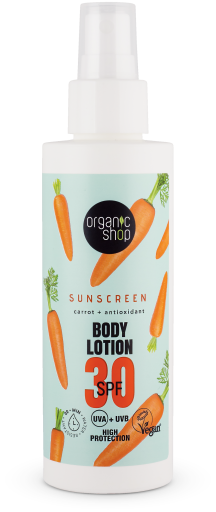 Organic Shop Balsam do ciała z filtrem przeciwsłonecznym i marchewką SPF 30 150 ml