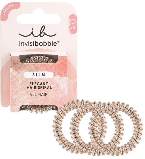 Invisibobble Gumka do włos&oacute;w Slim Bronze Me Pretty 3 sztuki