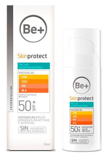 Be+ Skinprotect żel do twarzy dla sk&oacute;ry trądzikowej SPF 50+ 50 ml