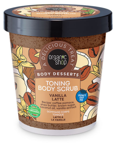 Tonizujący peeling do ciała Latte Vanilla 450 ml