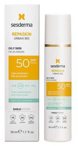 Repaskin Urban 365 Ochraniacz do skóry tłustej SPF 50 50 ml