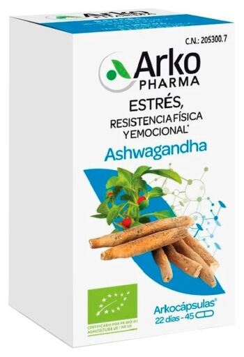 Arkokapsulas Ashwagandha Bio 45 kapsułek