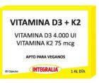 Witamina D3+K2 30 kapsułek wegańskich