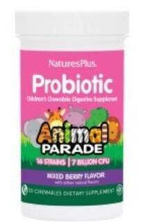 NaturesPlus Animal Parade Probiotic 30 tabletek Mastic