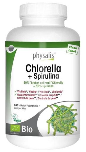 Chlorella + Spirulina 500 tabletek