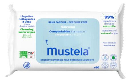 Mustela Chusteczki bawełniane bawełniane 60 sztuk