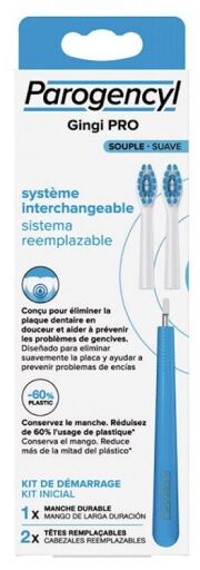 Gingipro Soft szczoteczka międzyzębowa 1 uchwyt + 2 kabiny