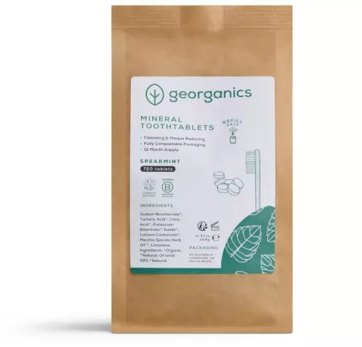 Georganics Miętowa mineralna pasta do zęb&oacute;w w tabletkach 720 jednostek