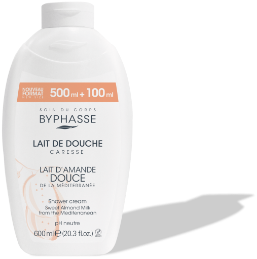 Byphasse Caresse Słodki Migdałowy Krem Pod Prysznic 600 ml