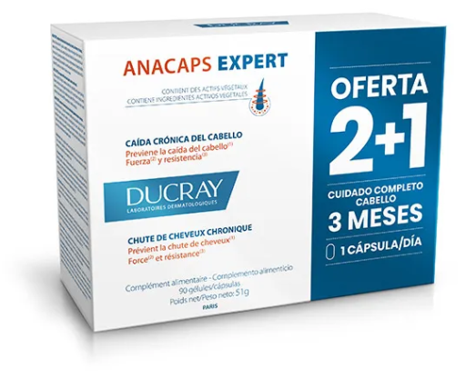Ducray Anacaps Expert na chroniczne wypadanie włos&oacute;w 90 kapsułek