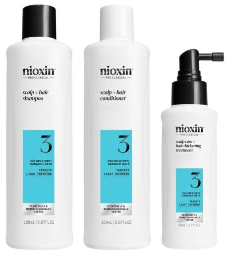 Nioxin System Kit 3 Kuracja do włos&oacute;w farbowanych o łagodnym osłabieniu 3 sztuki