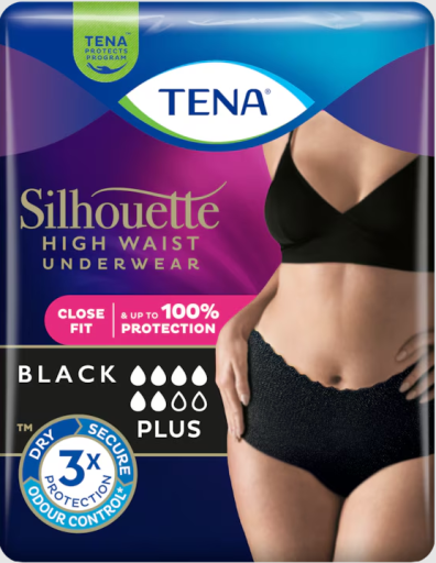 Tena Silhouette Preto High Waist Rozmiar M 9 jednostek