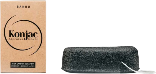 Konjac Czarna Złuszczająca Gąbka Do Ciała 5 gr