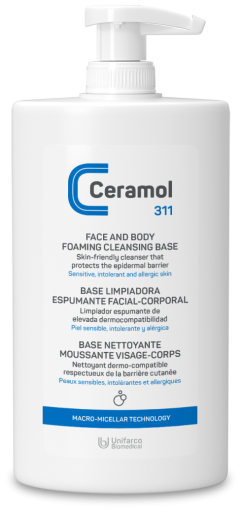Ceramol Pianka oczyszczająca do twarzy i ciała 400 ml