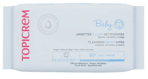 Chusteczki oczyszczające Baby Water Cleansing Wipes 60 szt. Chusteczki kompostowalne