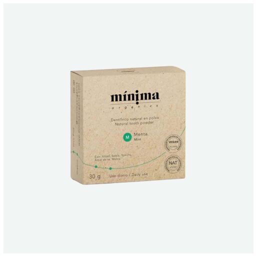 M&iacute;nima Organics Pasta do zęb&oacute;w w proszku miętowym puszka 30 gr