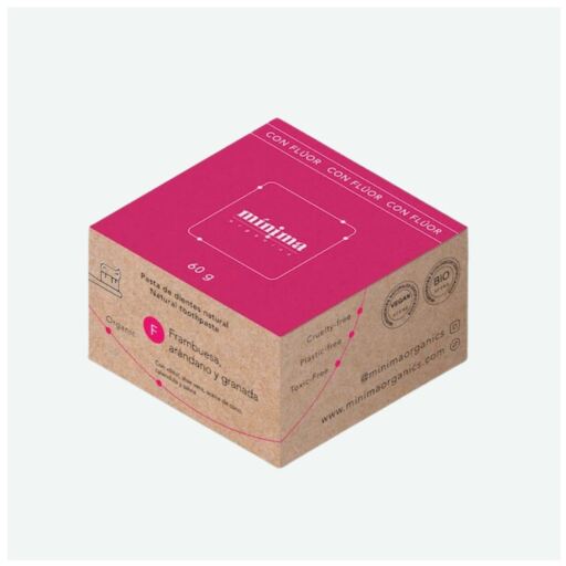 M&iacute;nima Organics Pasta do zęb&oacute;w dla dzieci z maliną i fluorem 60 g