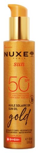 Nuxe Sun Gold Olejek solarny do twarzy i ciała SPF 50 150 ml