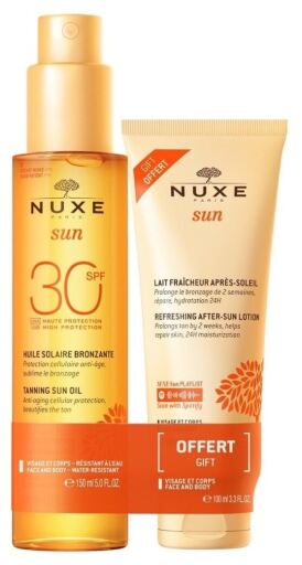 Nuxe Olejek do opalania SPF 30 150 ml + mleczko po opalaniu 100 ml