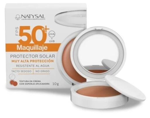 Natysal Krem z filtrem przeciwsłonecznym SPF 50+ Puder 10 gr
