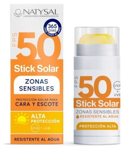 Natysal Sztyft solarny SPF 50 do miejsc wrażliwych 14 gr