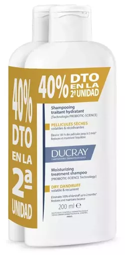 Ducray Kelual Squanorm Szampon przeciwłupieżowy na sucho 2 x 400 ml
