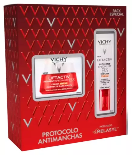 Vichy Liftactiv B3 krem na dzień przeciw przebarwieniom SPF 50 opakowanie 2 szt.