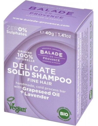 Balade en Provence Szampon w kostce Lawenda do włos&oacute;w cienkich 40g