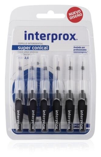 Dentaid Szczoteczka międzyzębowa Interprox 4G Super Conical Interdental Brush 6 sztuk 33723