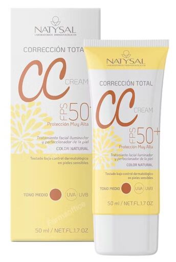 Natysal Krem CC SPF 50+ Tubka 50 ml