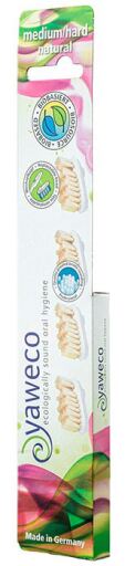 Yaweco Części zamienne do szczoteczki do zęb&oacute;w Nature Hard Medium, 4 sztuki
