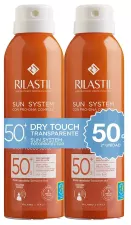 Sun System Spf50+ Dry Touch Transparent Spray Pack 2 x 200 ml