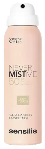 Sensilis Never Mist Me Odświeżająca niewidoczna mgiełka Spf50 100 ml