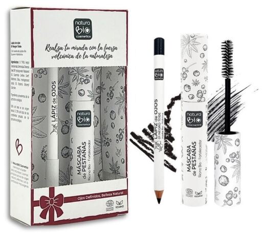 NaturaBIO Cosmetics 2-częściowy zestaw do makijażu oczu w kolorze czarnym