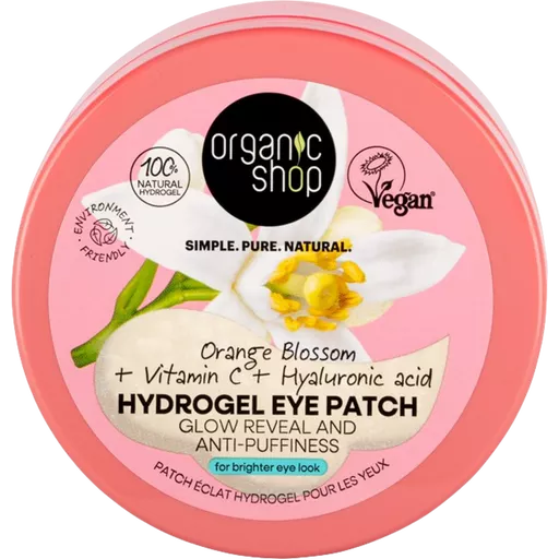 Organic Shop Rozświetlające hydrożelowe płatki pod oczy &ndash; przeciw opuchliźnie, 60 szt.