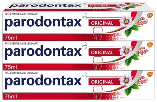 Parodontax Oryginalna pasta do zęb&oacute;w Mięta i Imbir 3 x 75 ml