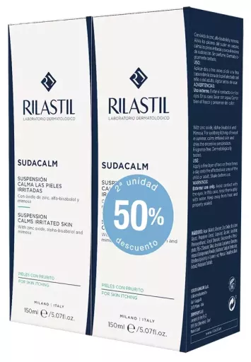 Rilastil Zawiesina Sudacalm łagodzi podrażnienia sk&oacute;ry, 2 x 150 ml